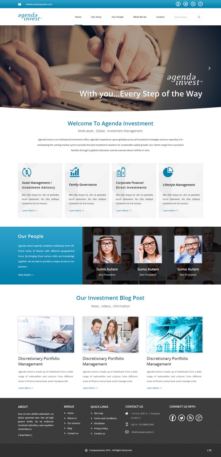Web Design by pb for Agenda Invest AG | Design #10769120