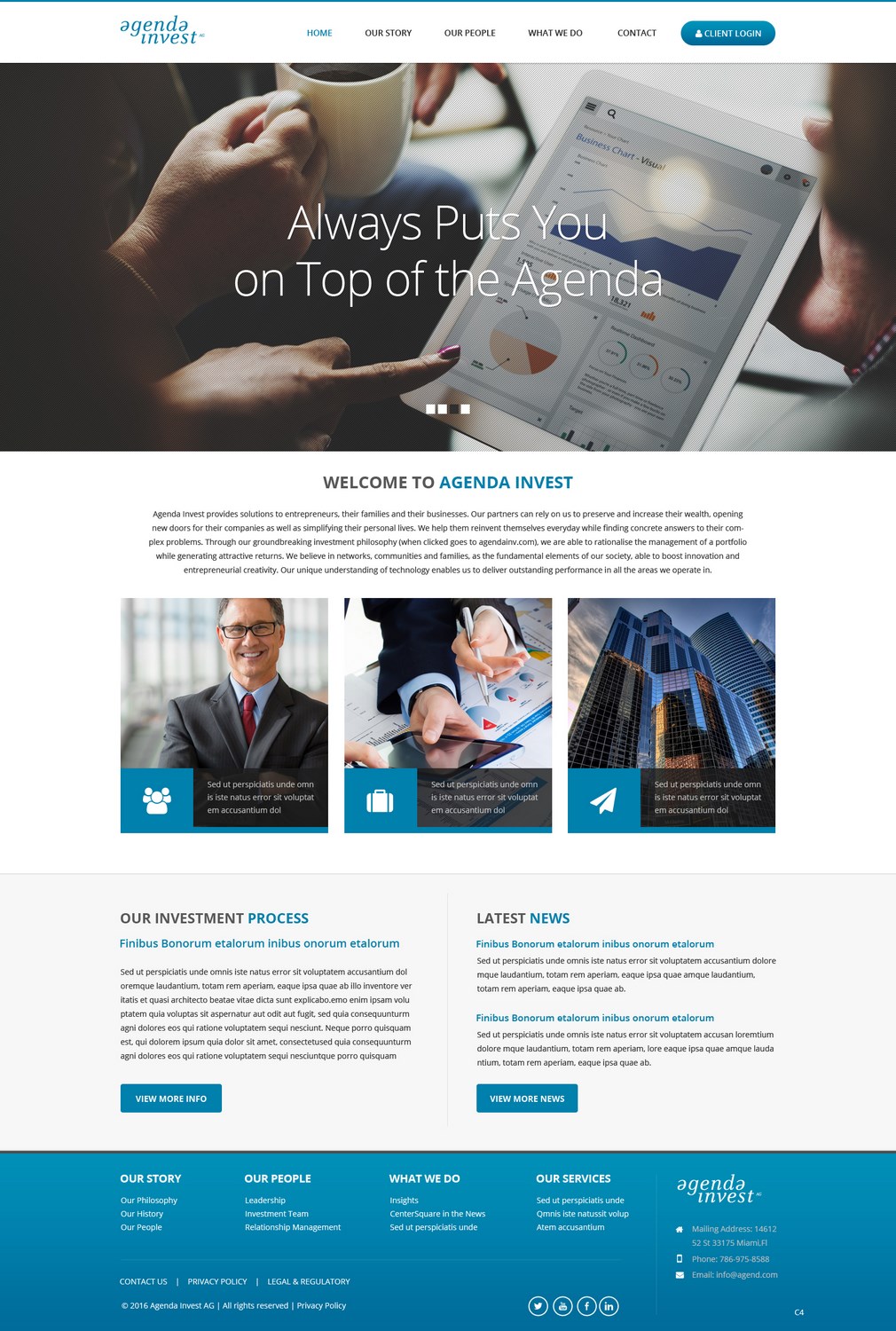 Web Design by pb for Agenda Invest AG | Design #10780959