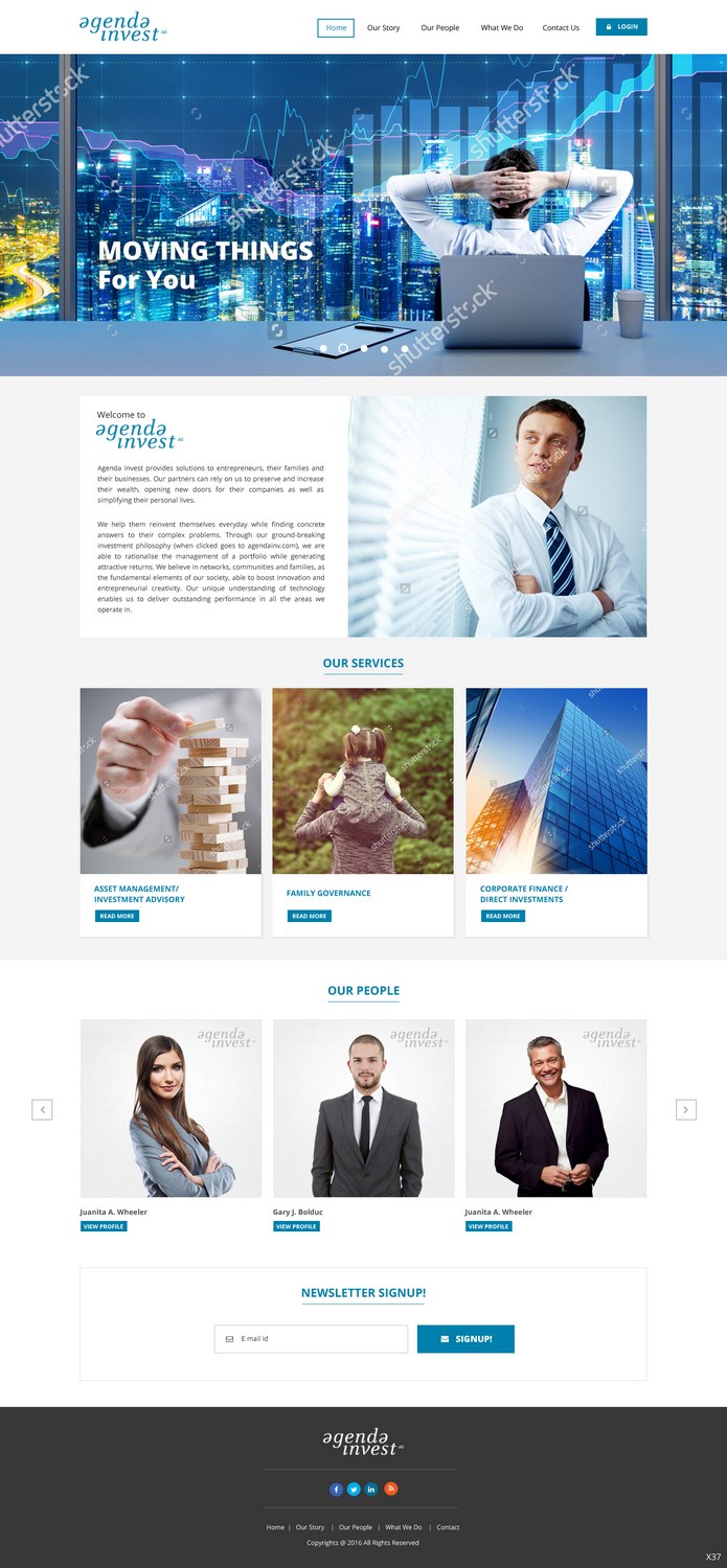 Web Design by pb for Agenda Invest AG | Design #10780963