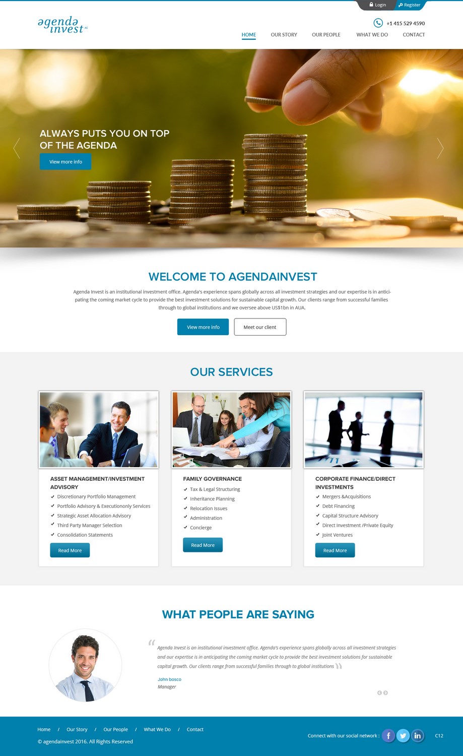 Web Design by pb for Agenda Invest AG | Design #10793421