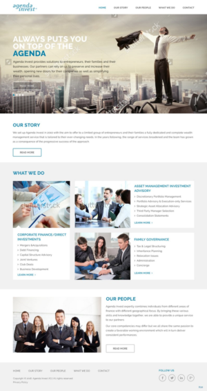 Web Design by pb for Agenda Invest AG | Design: #10796984