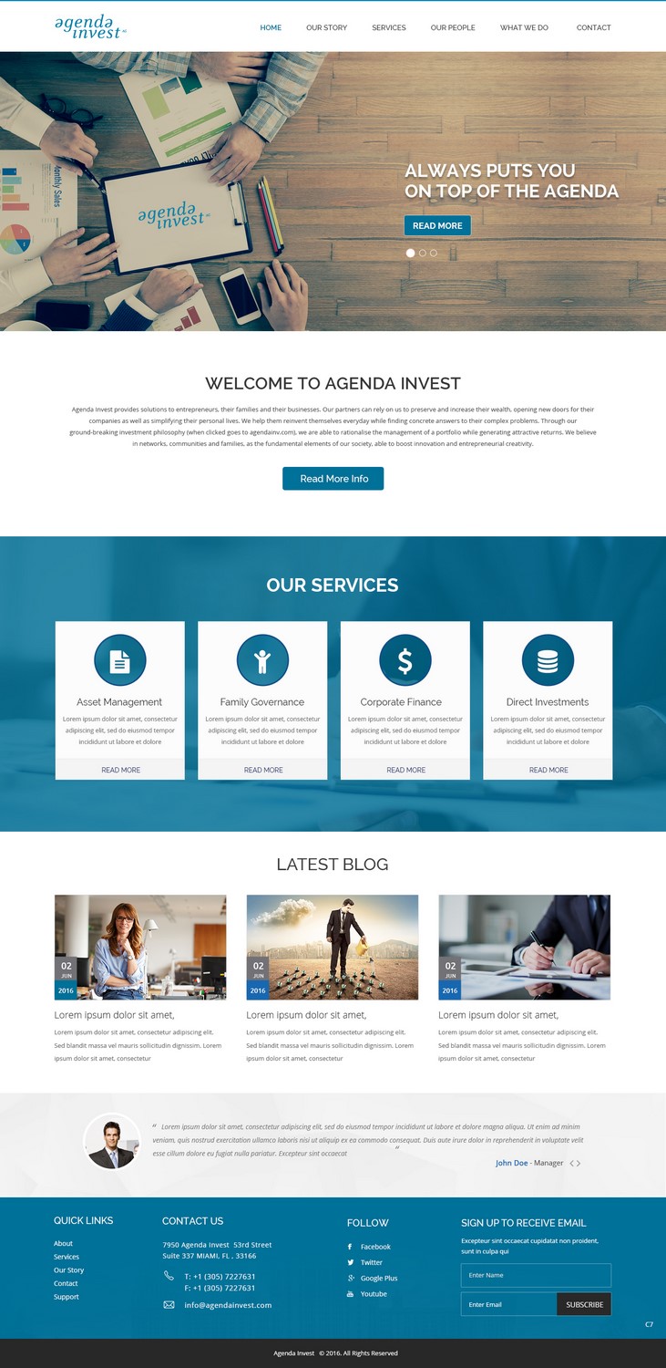 Web Design by pb for Agenda Invest AG | Design #10796985