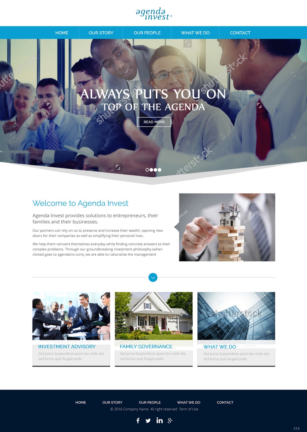Web Design par pb pour Agenda Invest AG | Design #10842447
