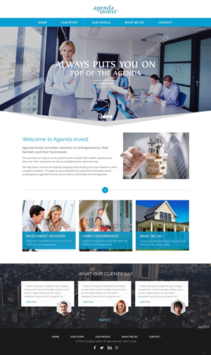 Web Design by pb for Agenda Invest AG | Design: #10842448