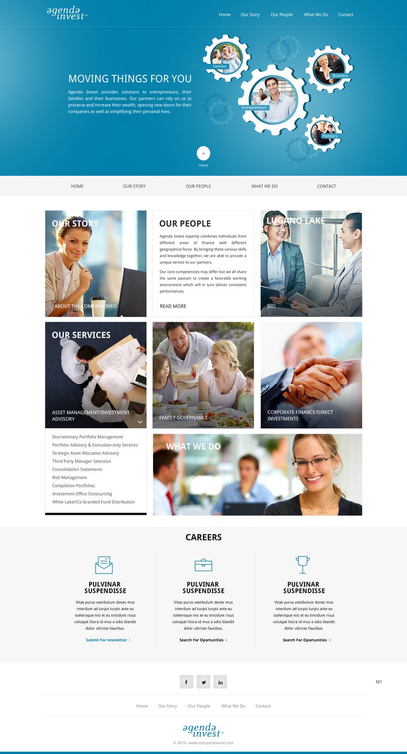 Web Design by pb for Agenda Invest AG | Design #10999604