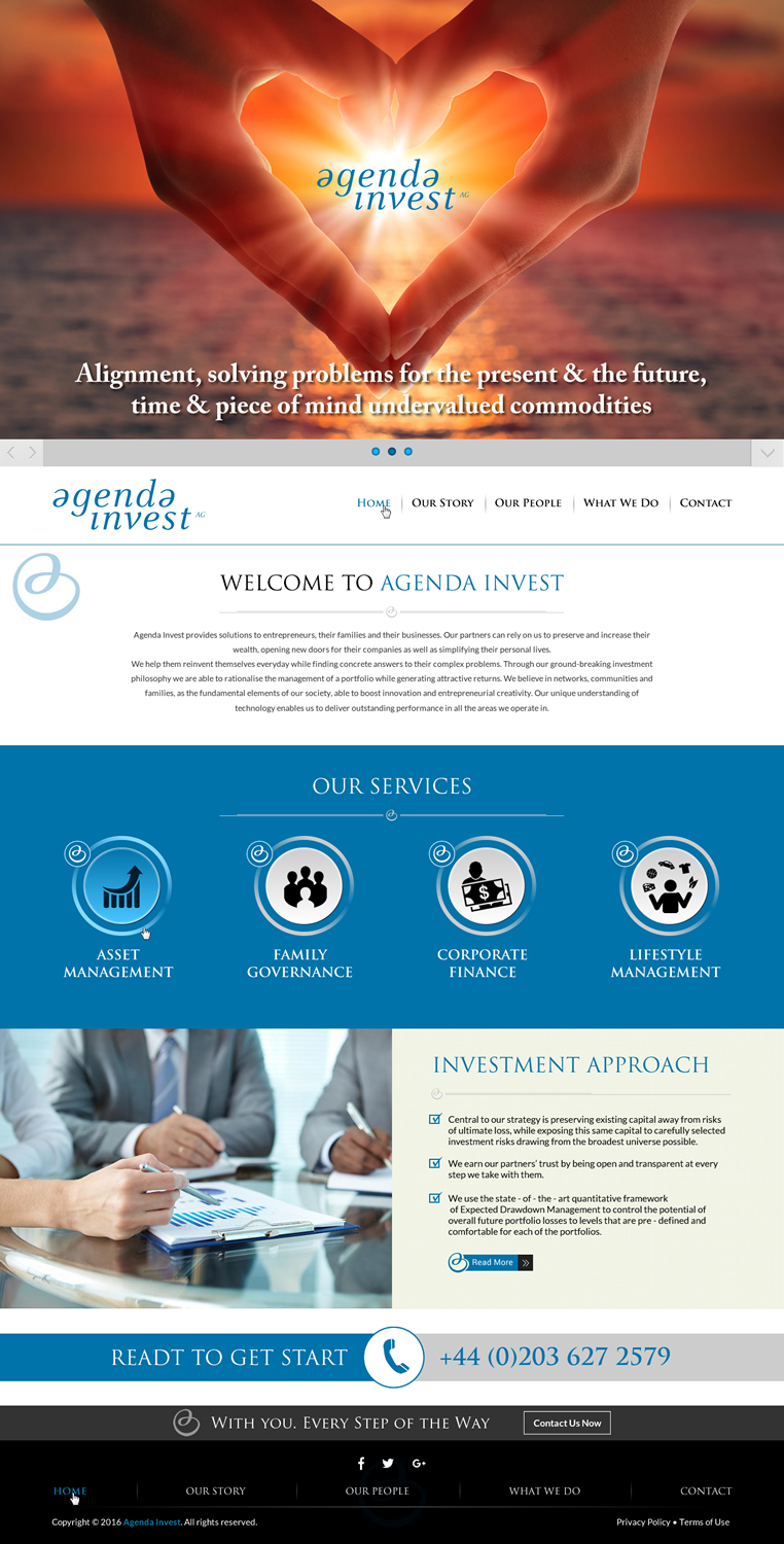 Web Design by Sbss for Agenda Invest AG | Design #10776174