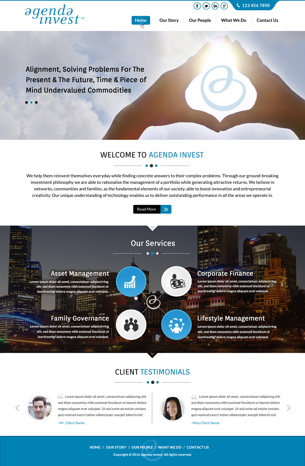 Web Design by Sbss for Agenda Invest AG | Design #10776176