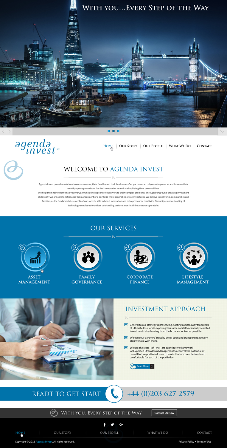 Web Design by Sbss for Agenda Invest AG | Design #10776178