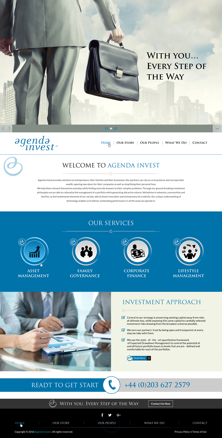 Web Design par Sbss pour Agenda Invest AG | Design #10791578