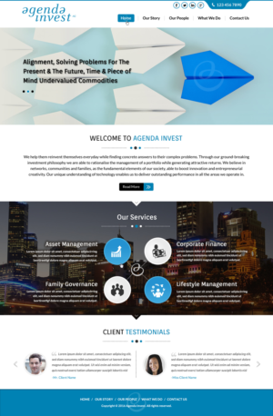 Web Design by Sbss for Agenda Invest AG | Design: #10791745