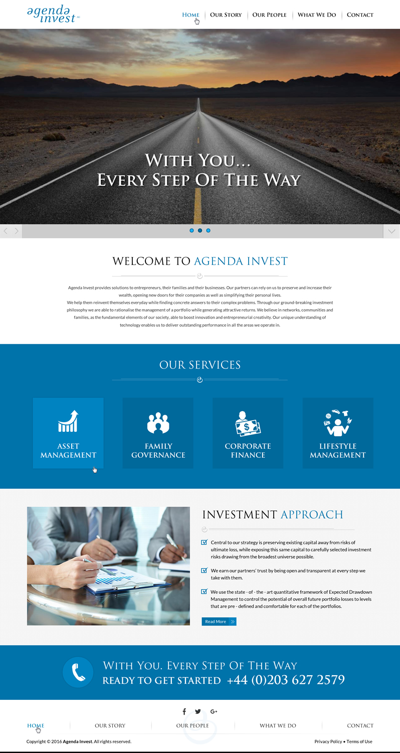 Web Design by Sbss for Agenda Invest AG | Design #10841502