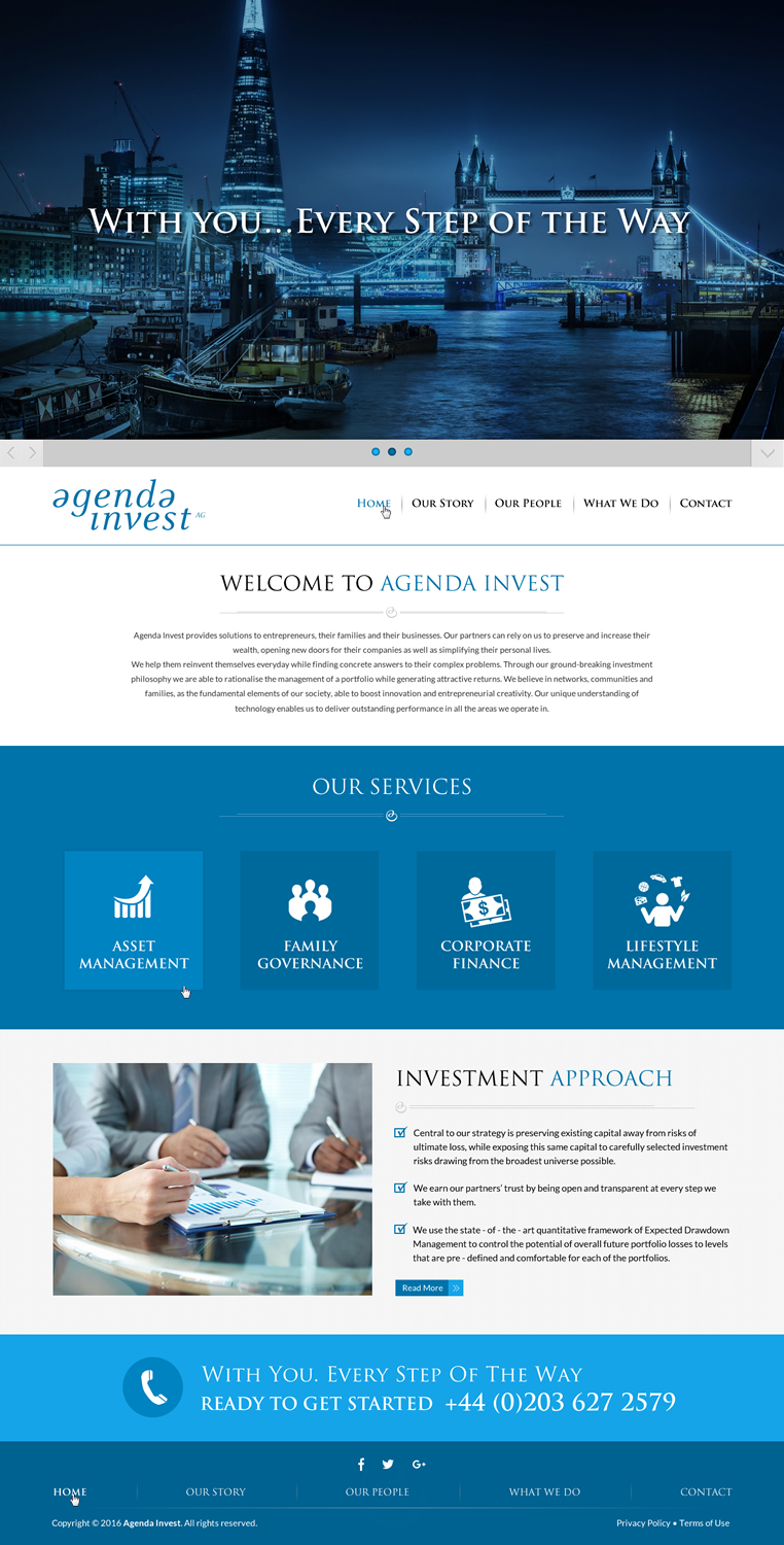 Web Design by Sbss for Agenda Invest AG | Design #10841503
