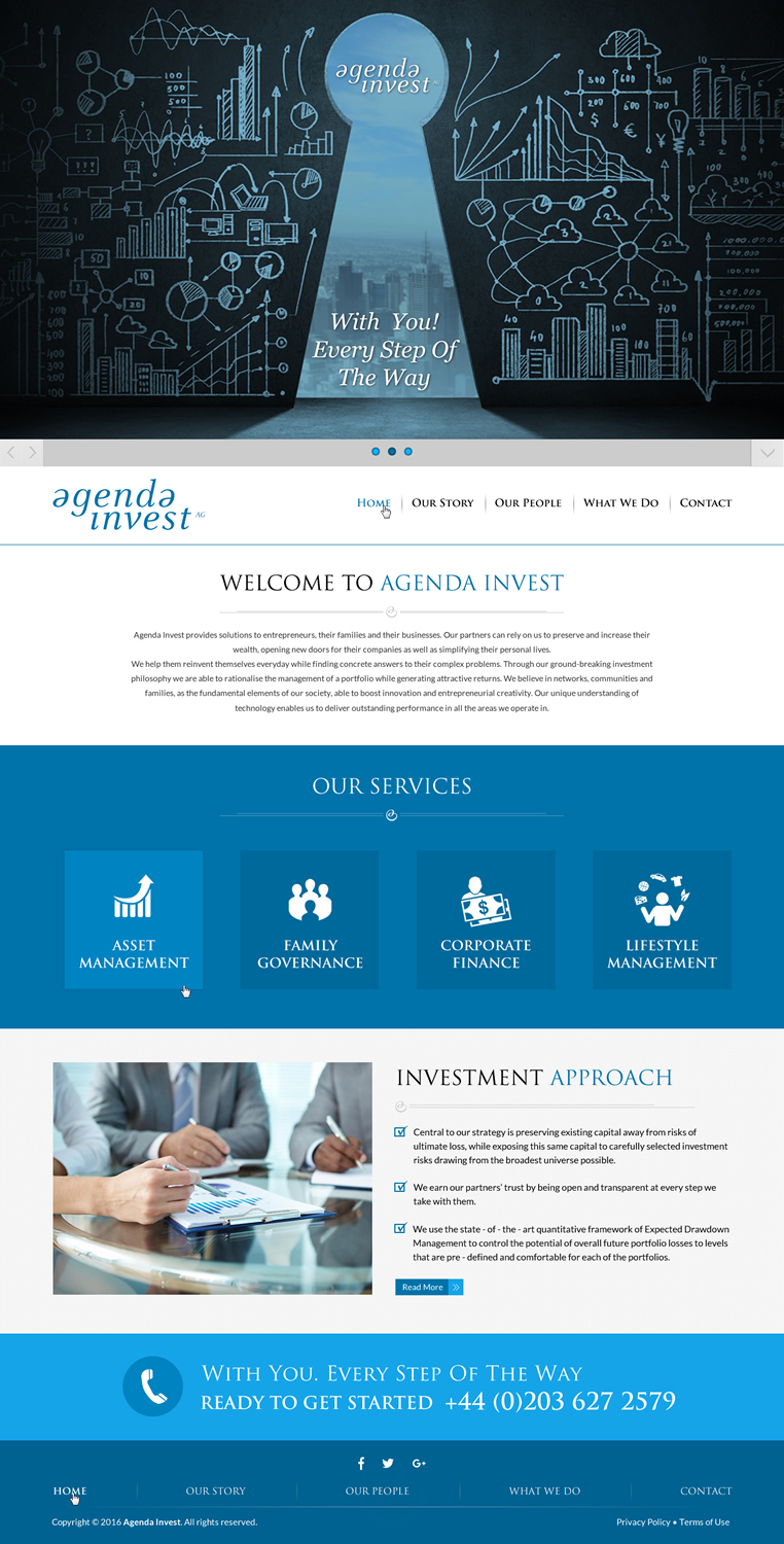 Web Design by Sbss for Agenda Invest AG | Design #10841504