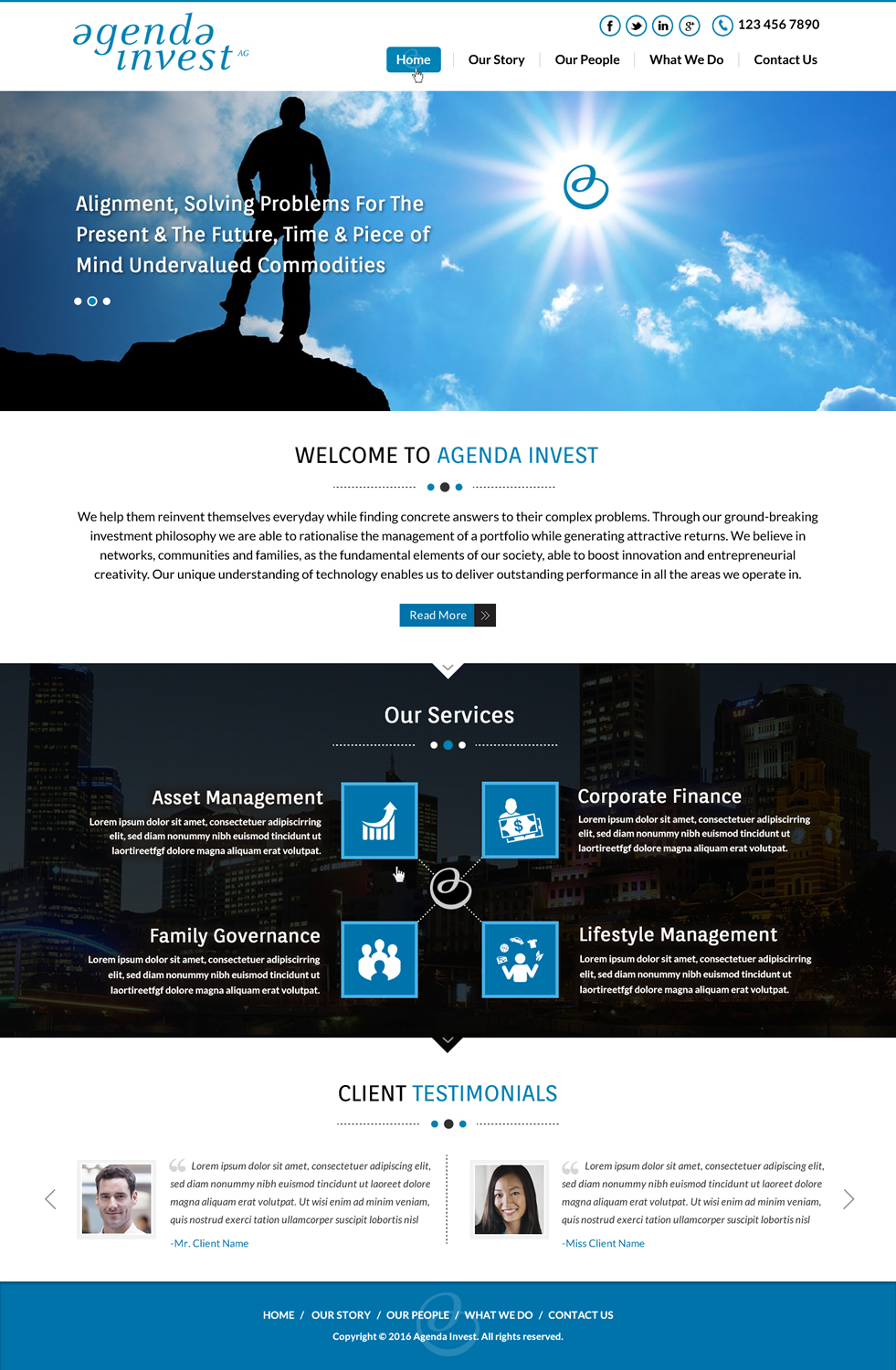 Web Design by Sbss for Agenda Invest AG | Design #10841512