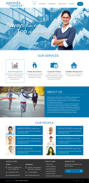 Web Design by rightway for Agenda Invest AG | Design: #10771320