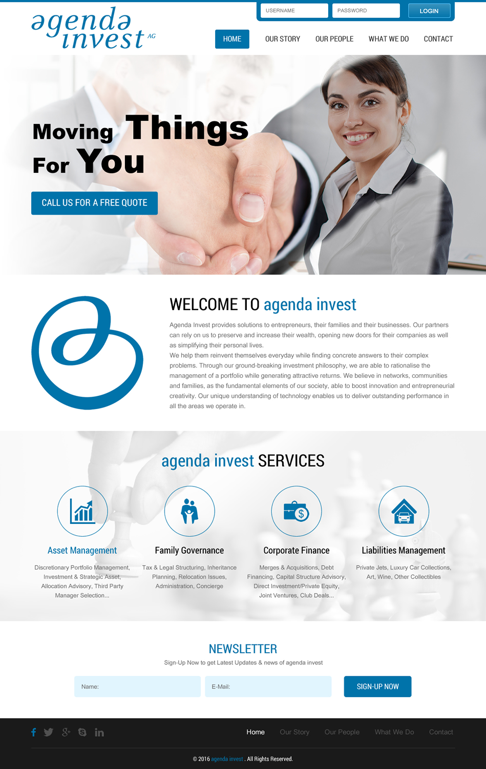 Web Design by rightway for Agenda Invest AG | Design #10771325