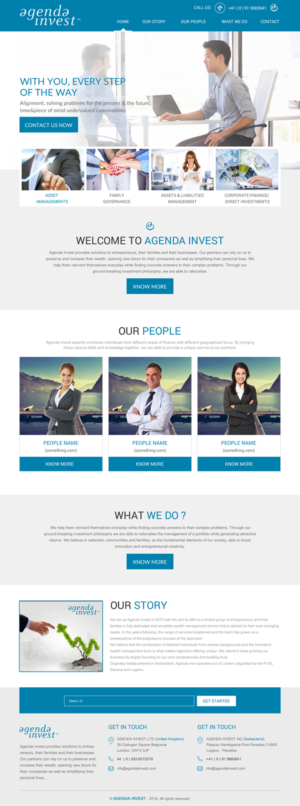Web Design by rightway for Agenda Invest AG | Design: #10771327