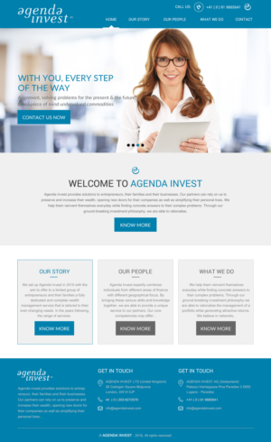 Web Design by rightway for Agenda Invest AG | Design: #10771332