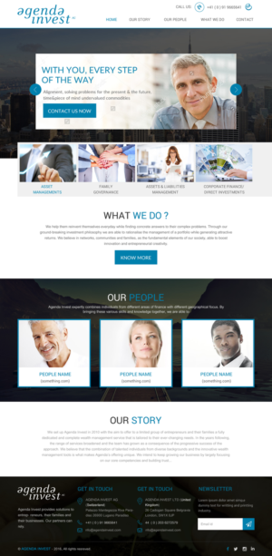 Web Design by rightway for Agenda Invest AG | Design: #10771363