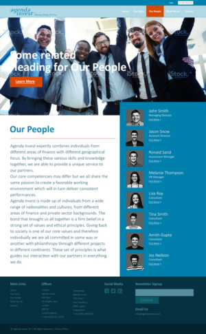 Web Design by PixelsDen for Agenda Invest AG | Design: #10832774
