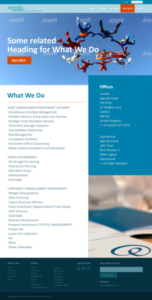 Web Design by PixelsDen for Agenda Invest AG | Design: #10832776