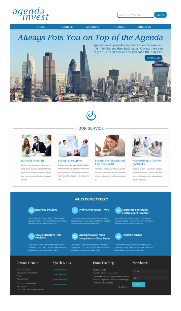 Web Design by instudio for Agenda Invest AG | Design #11000964