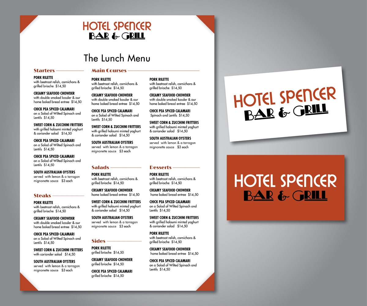 Menu Design by Ekanite for this project | Design #2284316