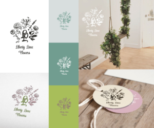 Liberty Lane Flowers  | Logo Design by Farmiza