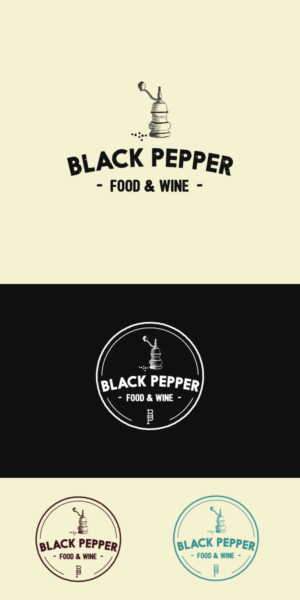 Black Pepper food & wine | Logo Design by macadesign