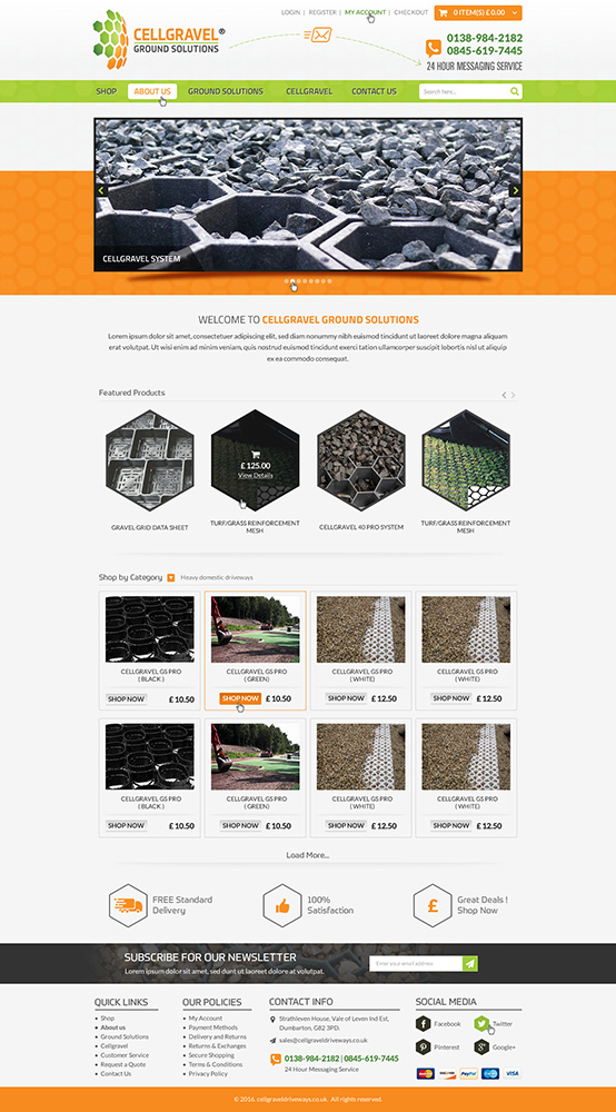 Web Design by Anooshaa for CELLGRAVEL | Design #10822481