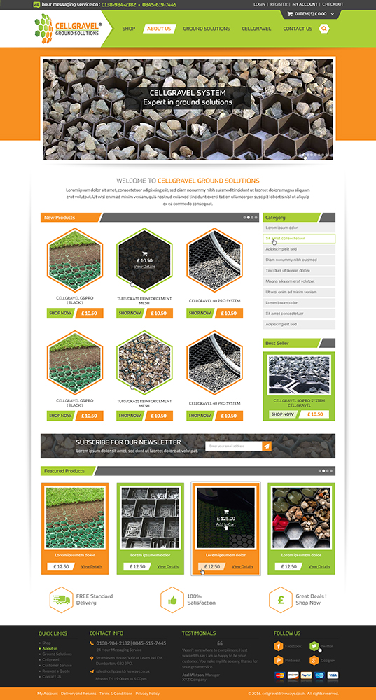 Diseño Web por Anooshaa para CELLGRAVEL | Diseño #10841131