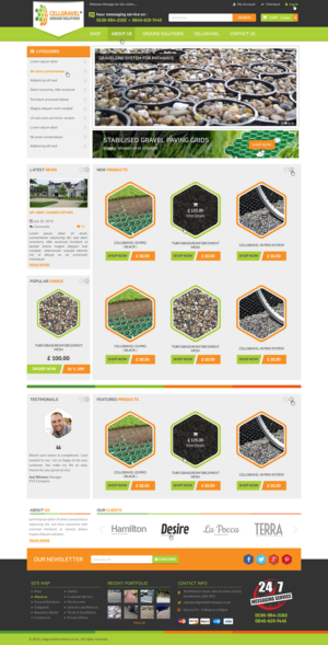 Diseño Web por Anooshaa para CELLGRAVEL | Diseño #10864412