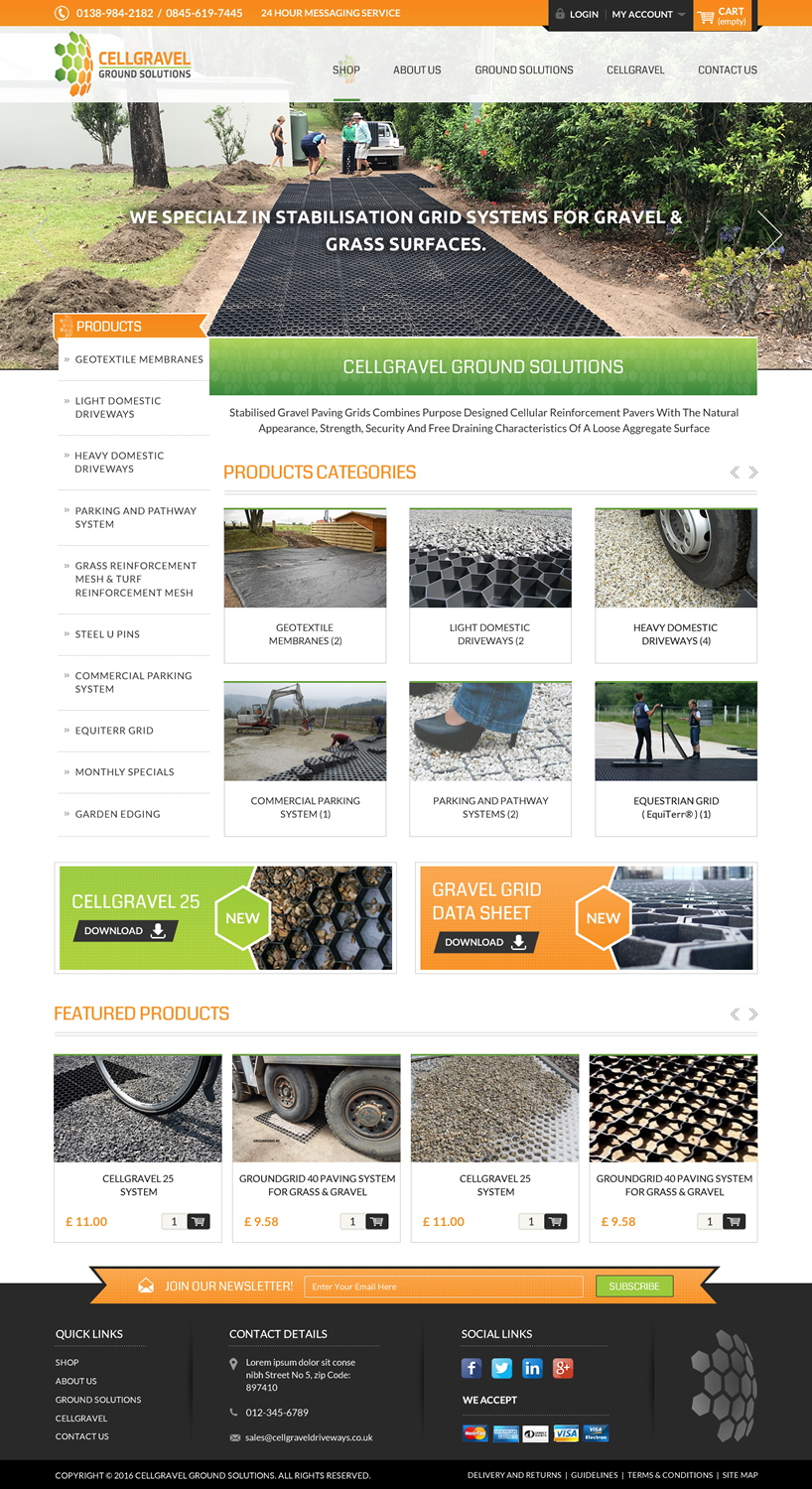 Web Design by Sbss for CELLGRAVEL | Design #10782409