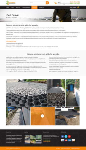 Diseño Web por syrwebdevelopment para CELLGRAVEL | Diseño #10814671