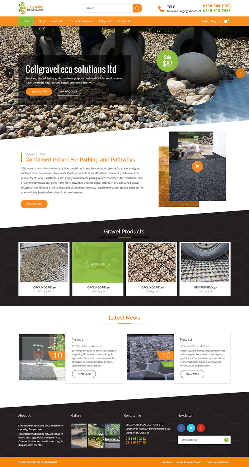 Web Design by syrwebdevelopment for CELLGRAVEL | Design #10838313