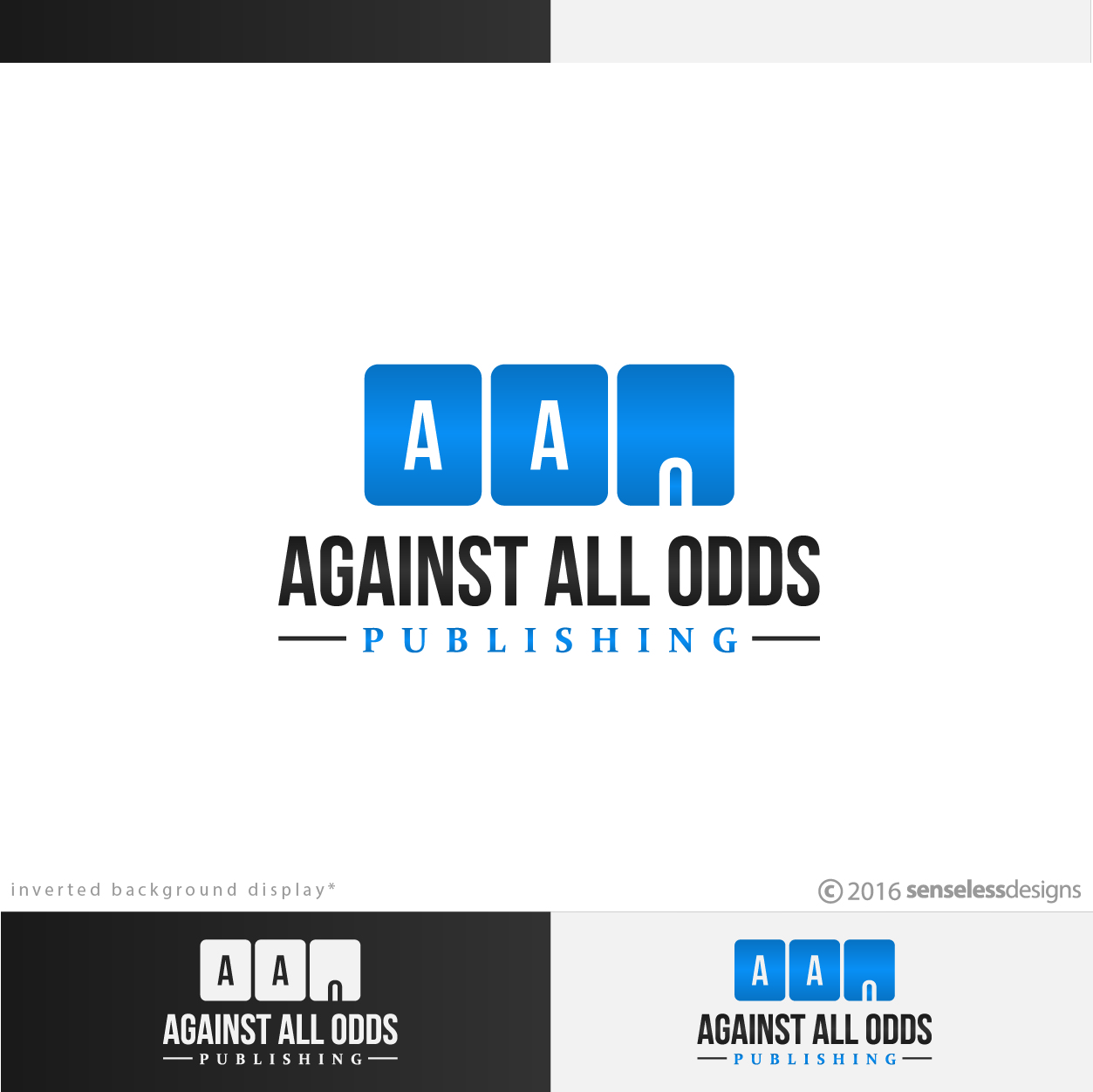 Logo Design by Senseless for Against All Odds Publishing | Design #10781864