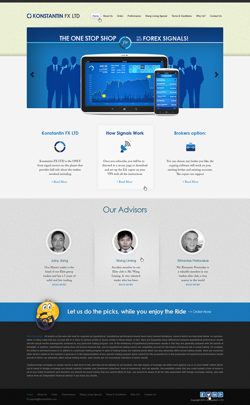 Web Design by Latest Design Ideas for KonstantinFX Ltd | Design #2257232