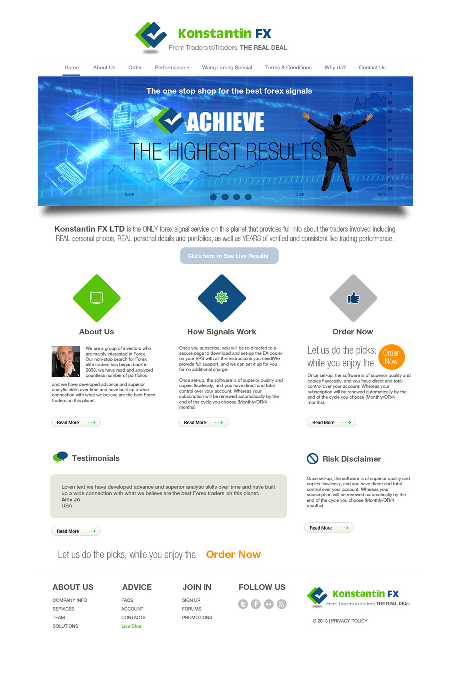 Web Design by uk for KonstantinFX Ltd | Design #2249292