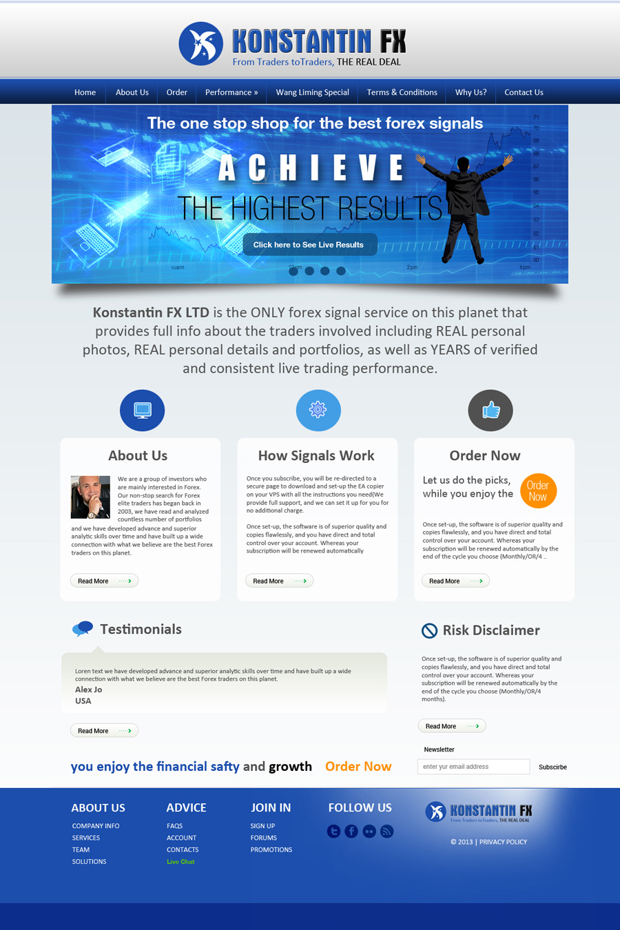 Web-Design von uk für KonstantinFX Ltd | Design #2250003