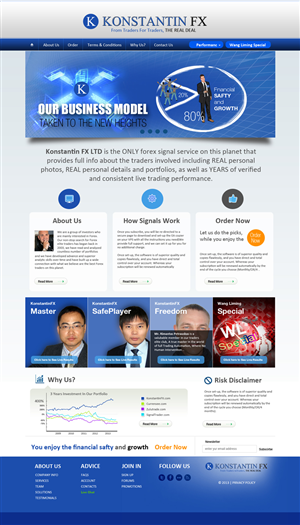 Web Design by uk for KonstantinFX Ltd | Design #2254051