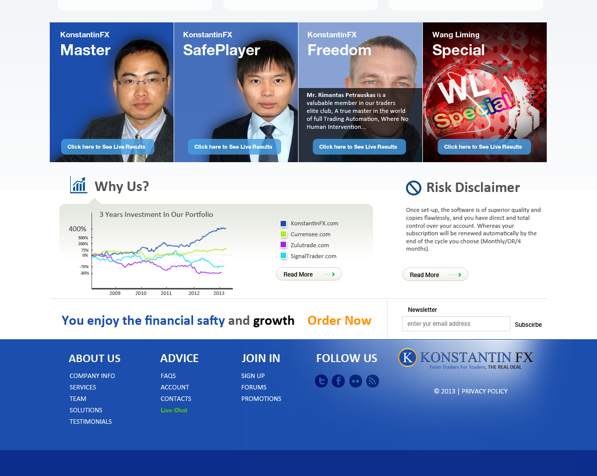 Web Design by uk for KonstantinFX Ltd | Design #2254306