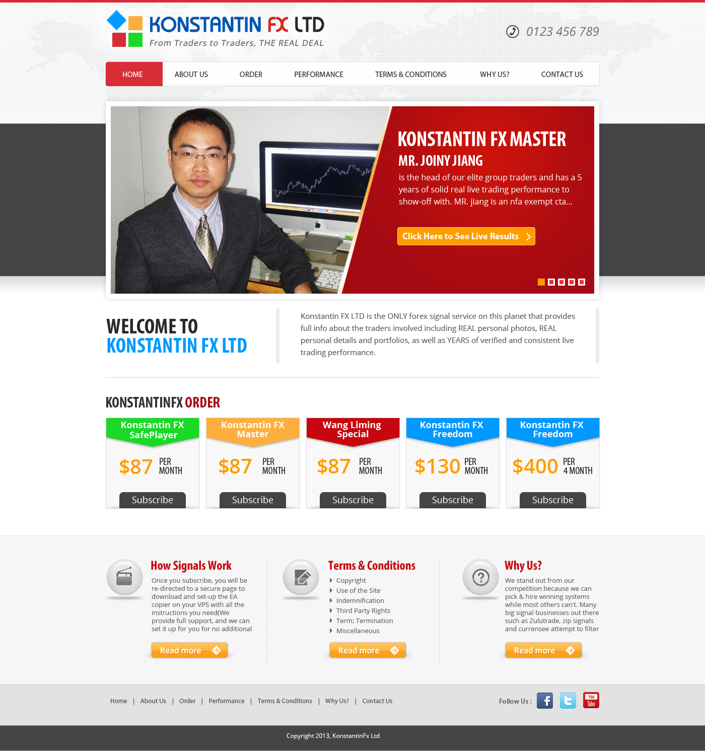 Web Design by James for KonstantinFX Ltd | Design #2253816