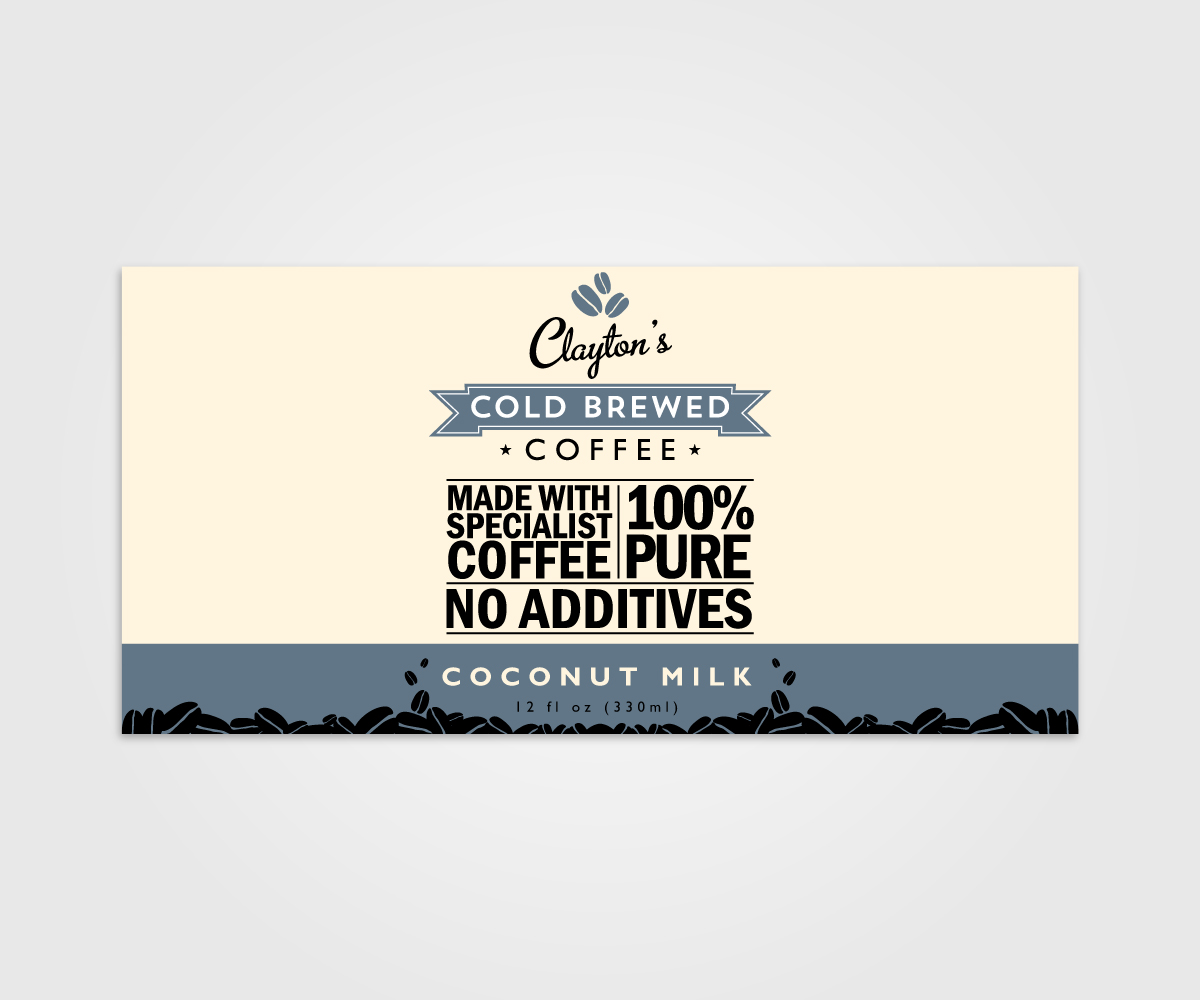 Label Design by digi-b for Clayton's cold brewed coffee Ltd | Design #10936389