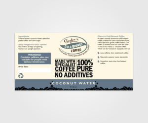 Design Étiquette par digi-b pour Clayton's cold brewed coffee Ltd | Design : #11067132