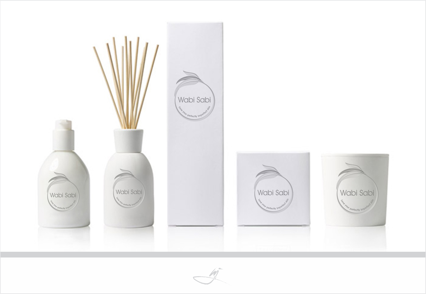 Feminine Personable Skin Care Product Logo Design For Name Wabi Sabi line Love Your Perfectly Imperfect Skin By Mimi Amp Max Design