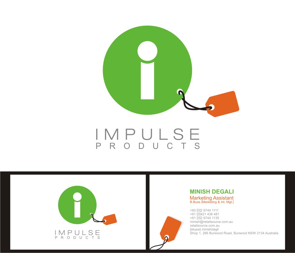 Business Card Design by In2Graphics for Impulse Products | Design #23248