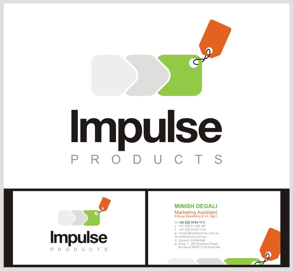 Business Card Design by In2Graphics for Impulse Products | Design #24014