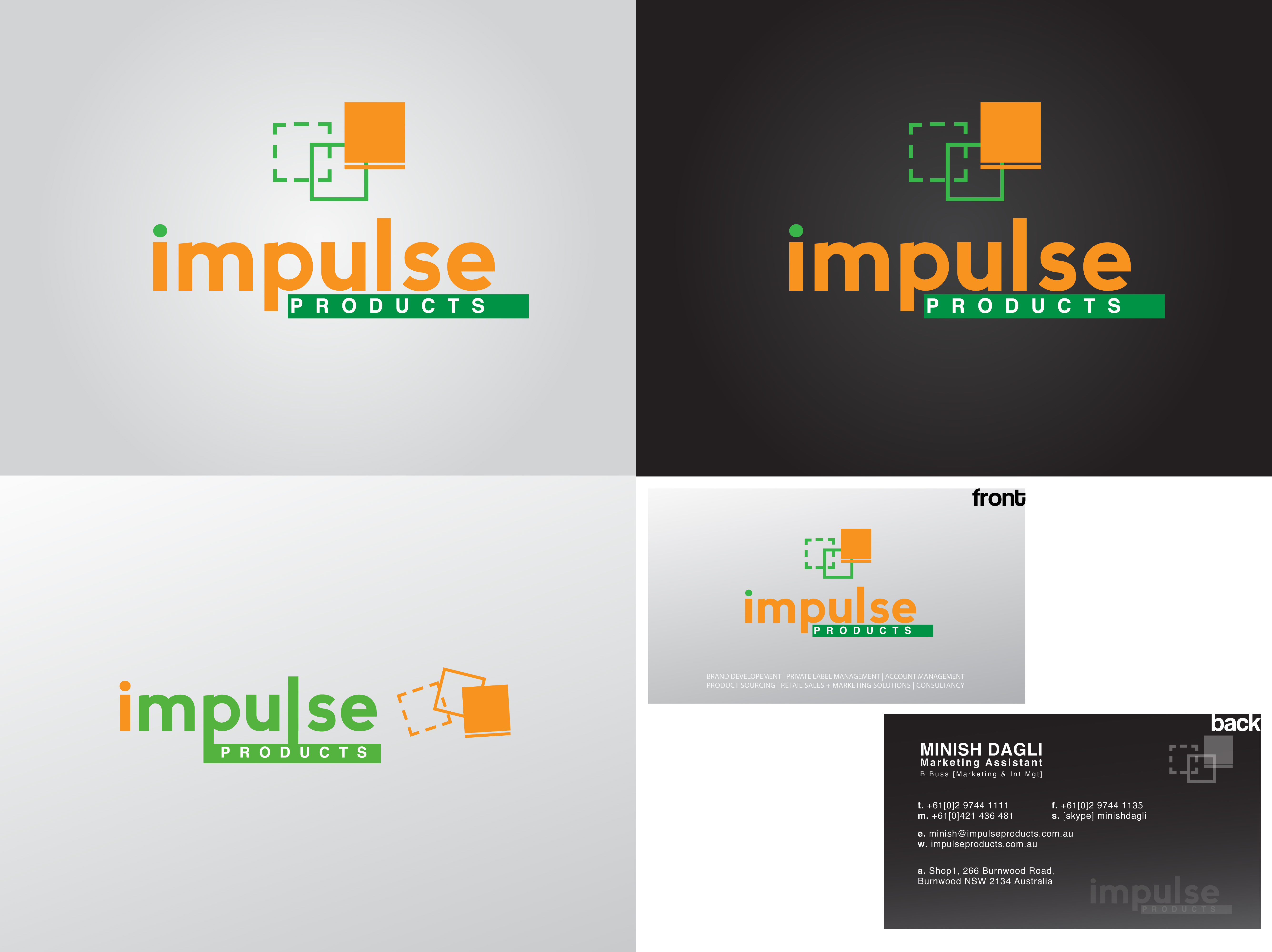 Visitenkarten-Design von Alex D für Impulse Products | Design #28945
