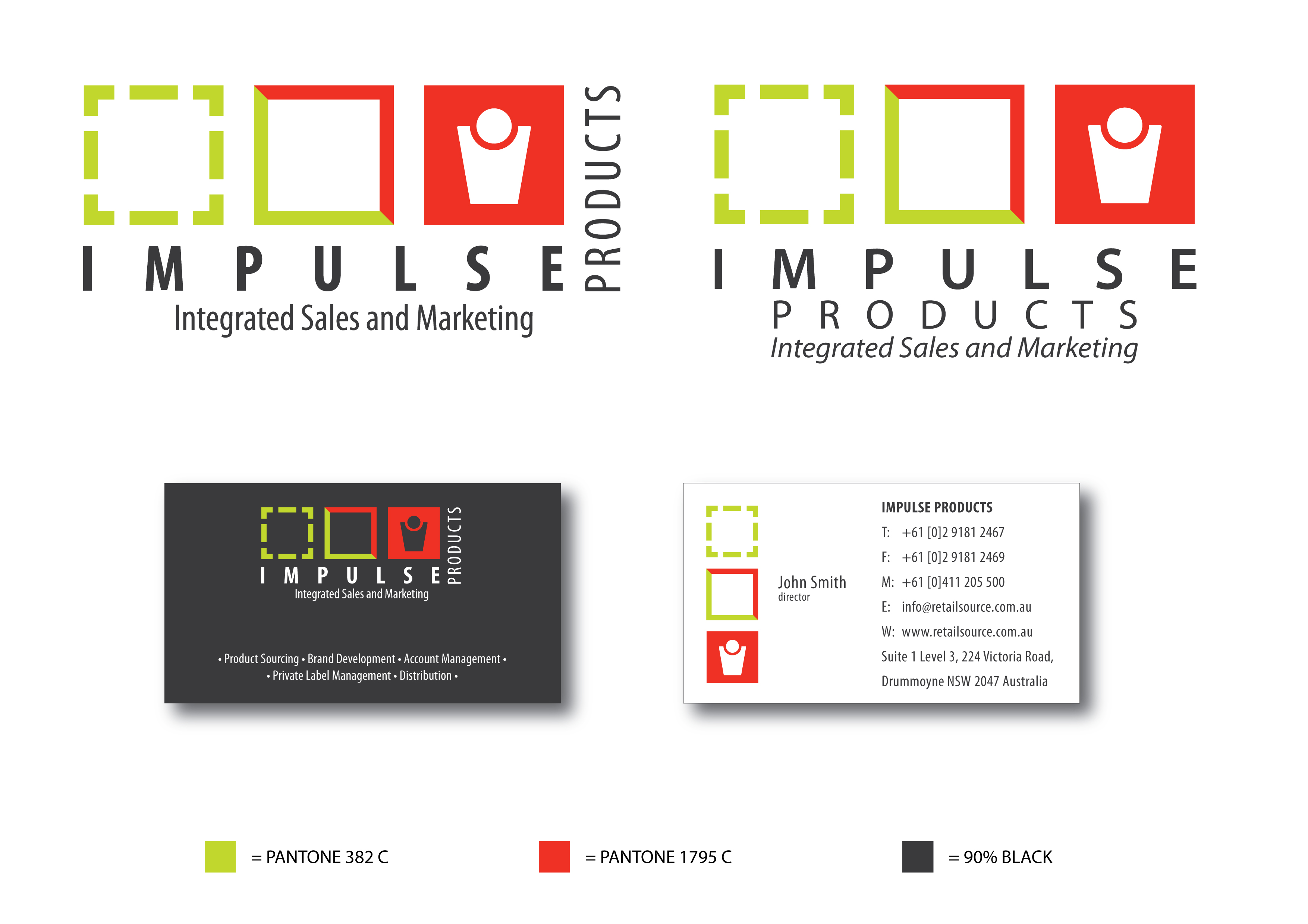 Business Card Design by S.R.Graphic Design for Impulse Products | Design #23856