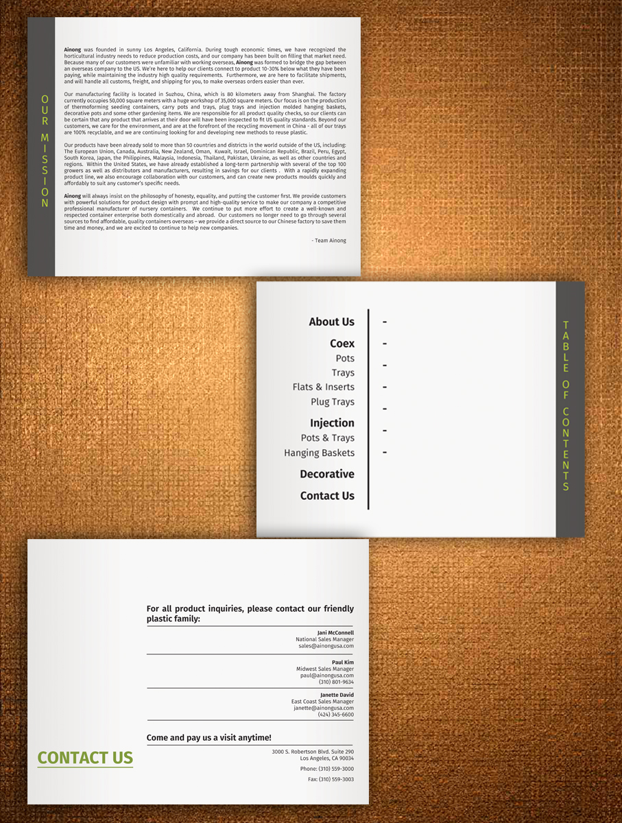 Design de Catalogue par rug pour Ainong USA | Design #10994174